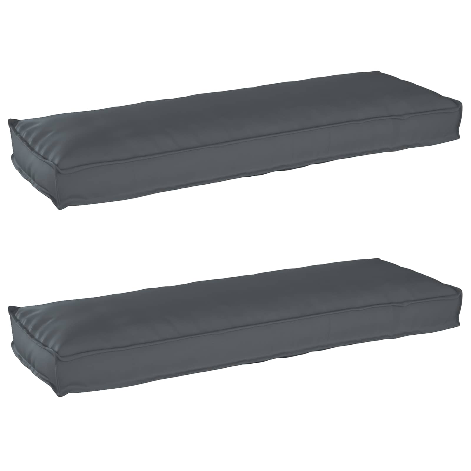Palettenkissenset 2 pcs Anthrazit 120 x 40 x 8 cm Oxford-Stoff