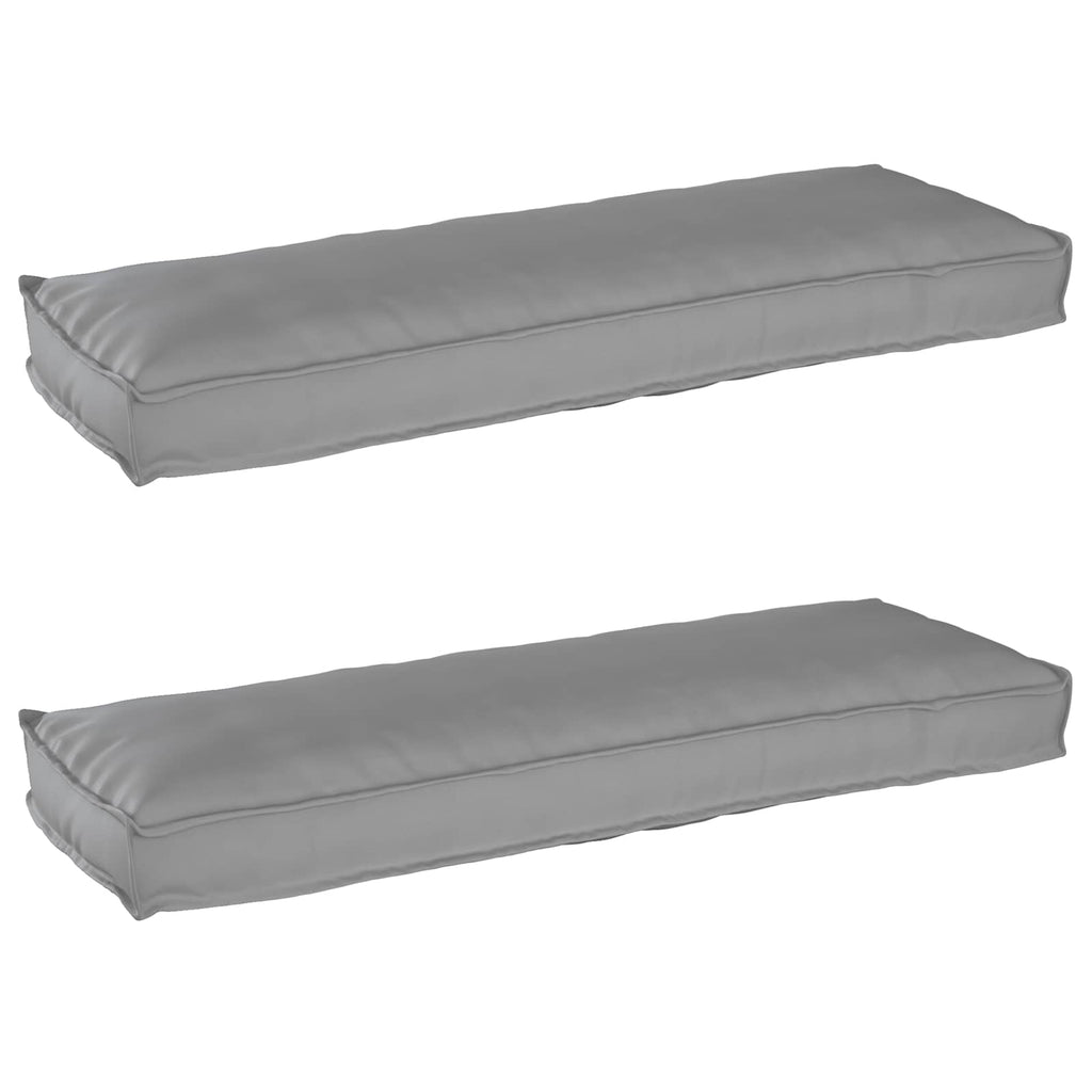 Palettenkissenset 2 pcs Grau 120 x 40 x 8 cm Oxford-Stoff