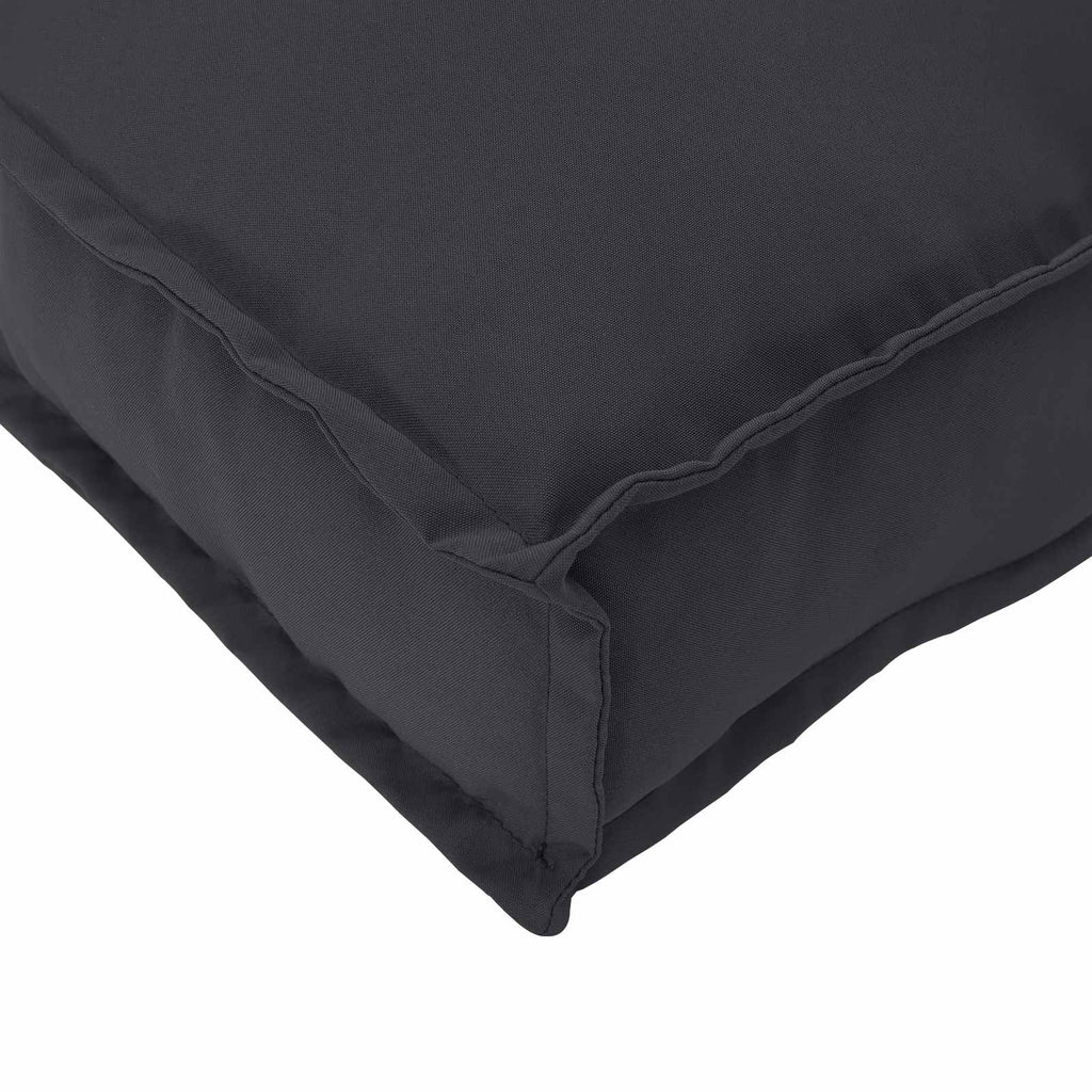 Palettenkissenset 2 pcs Schwarz 120 x 40 x 8 cm Oxford-Stoff