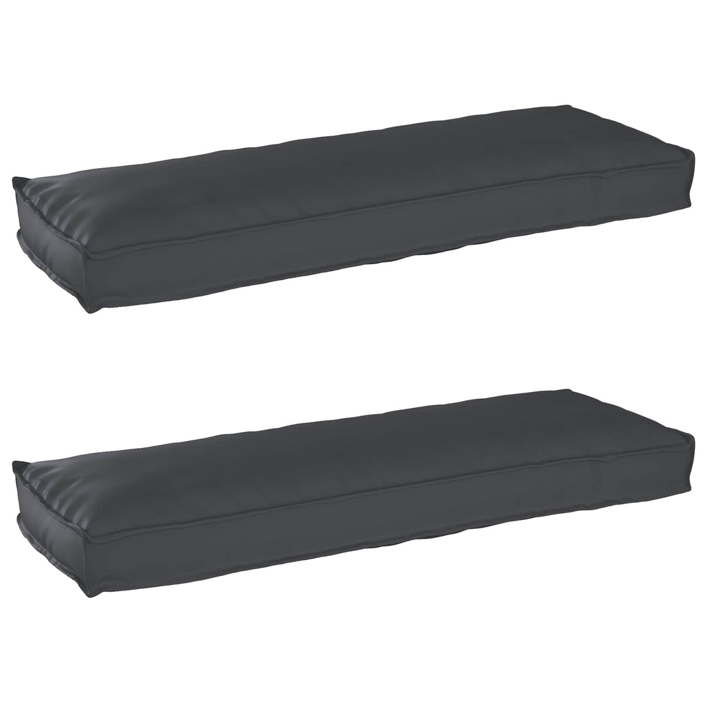 Palettenkissenset 2 pcs Schwarz 120 x 40 x 8 cm Oxford-Stoff