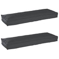 Palettenkissenset 2 pcs Schwarz 120 x 40 x 8 cm Oxford-Stoff