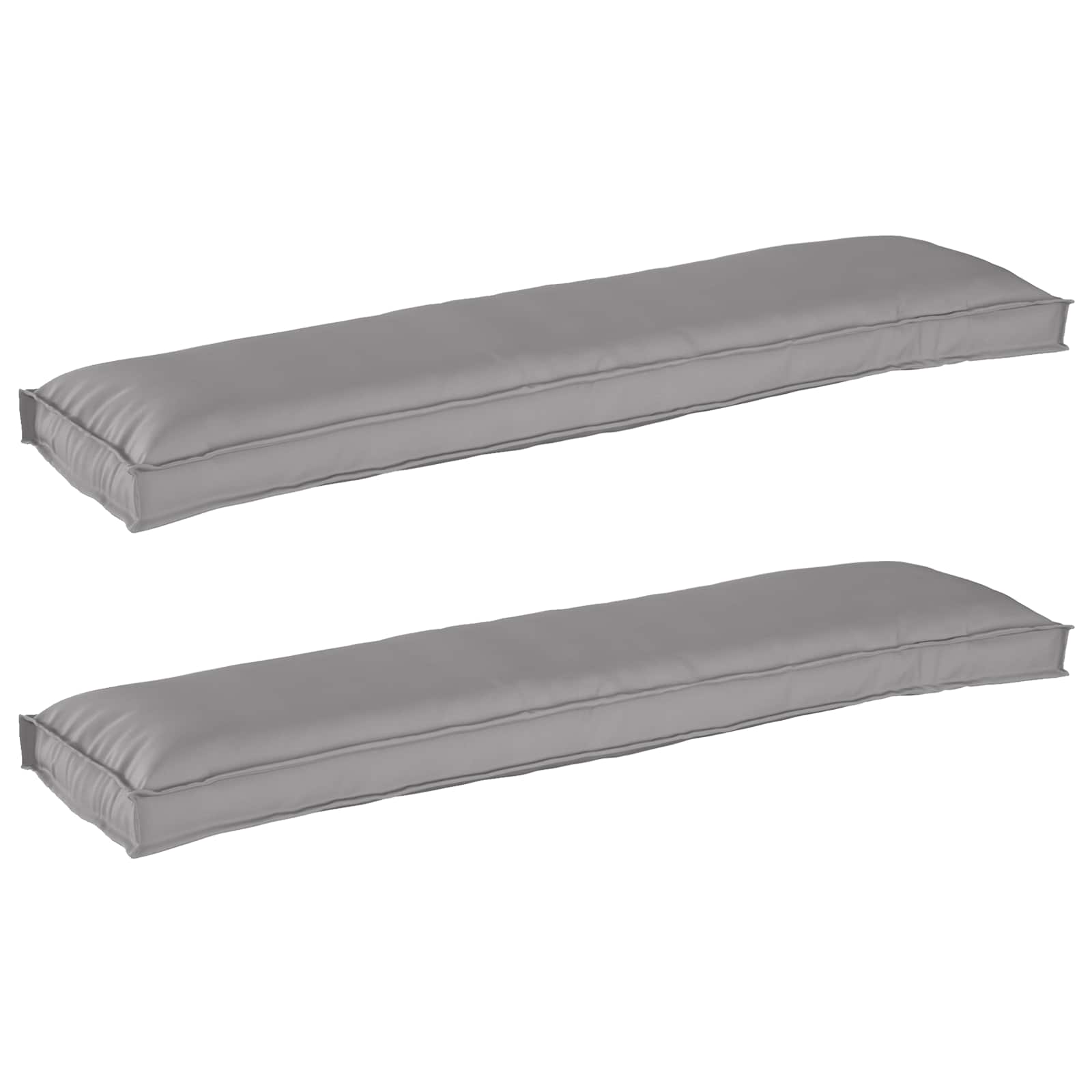 Palettenkissenset 2 pcs Grau 150 x 40 x 8 cm Oxford-Stoff