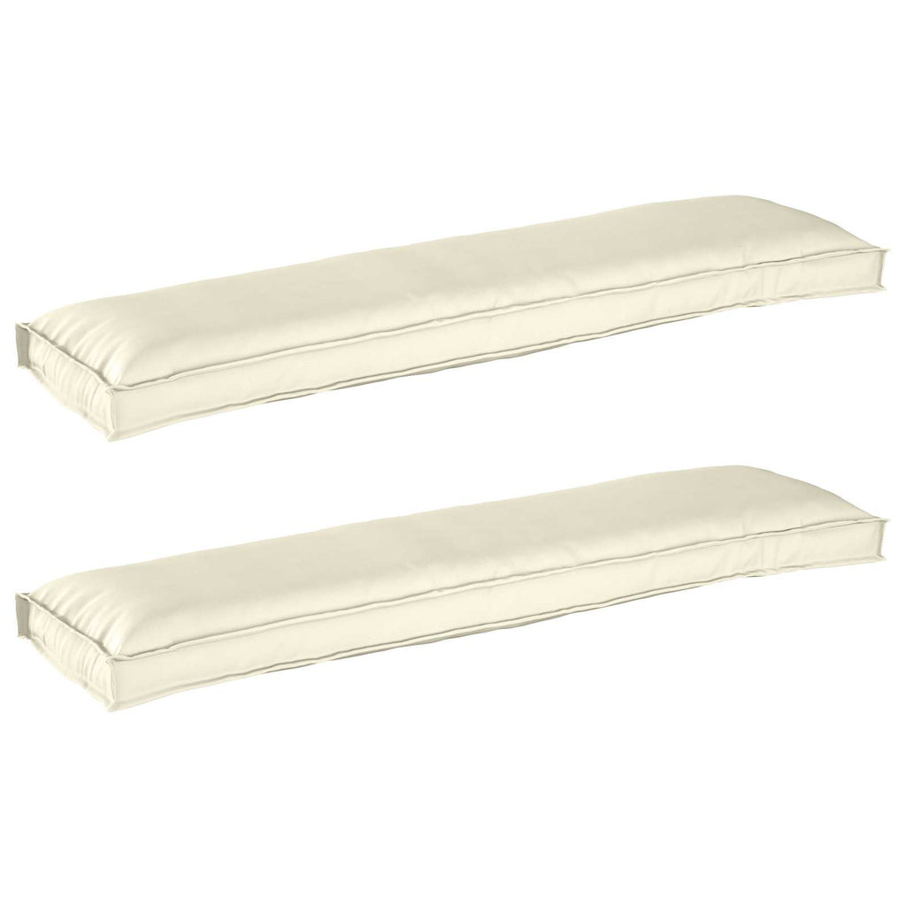 Palettenkissenset 2 pcs Creme 150 x 40 x 8 cm Oxford-Stoff