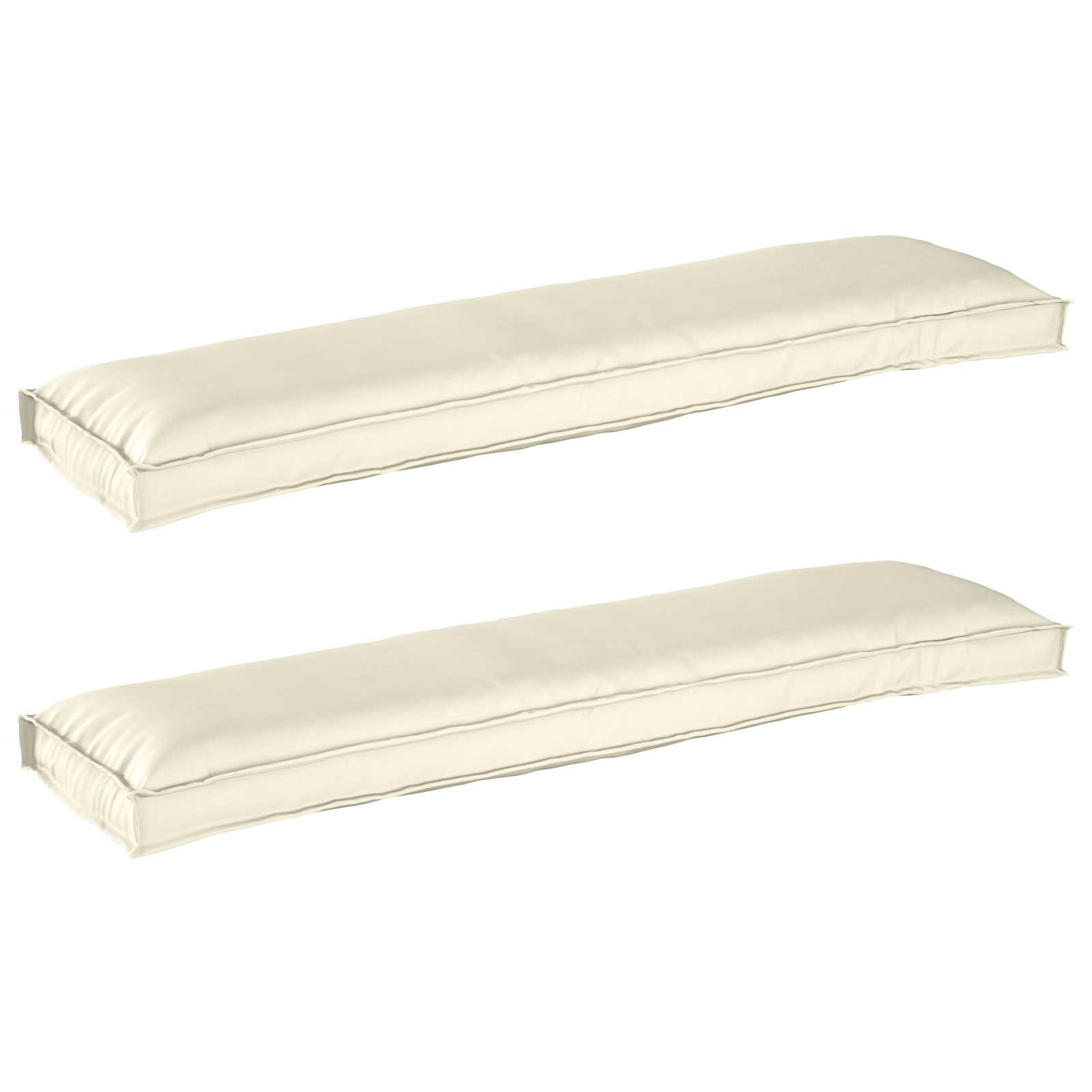 Palettenkissenset 2 pcs Creme 150 x 40 x 8 cm Oxford-Stoff