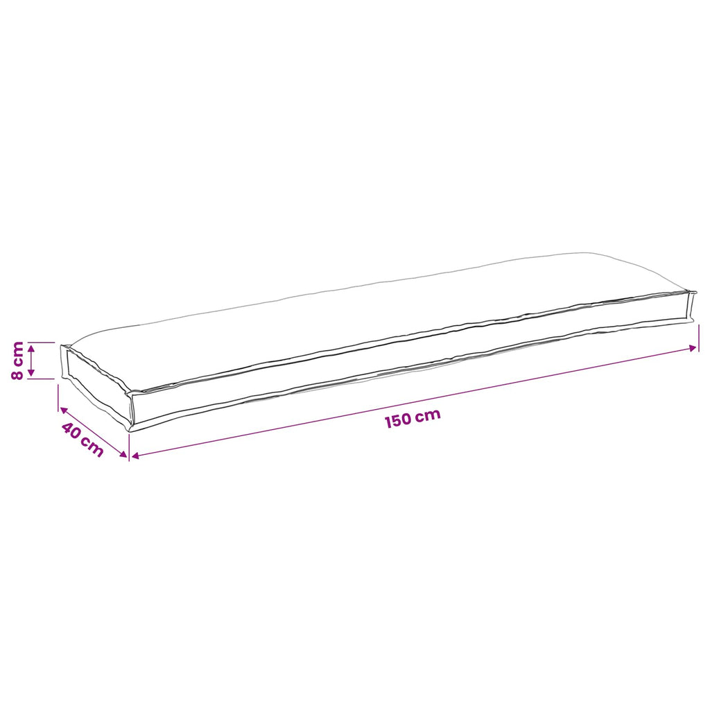 Palettenkissenset 2 pcs Creme 150 x 40 x 8 cm Oxford-Stoff