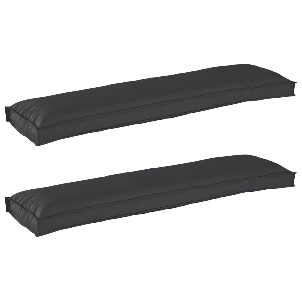 Palettenkissenset 2 pcs Schwarz 150 x 40 x 8 cm Oxford-Stoff