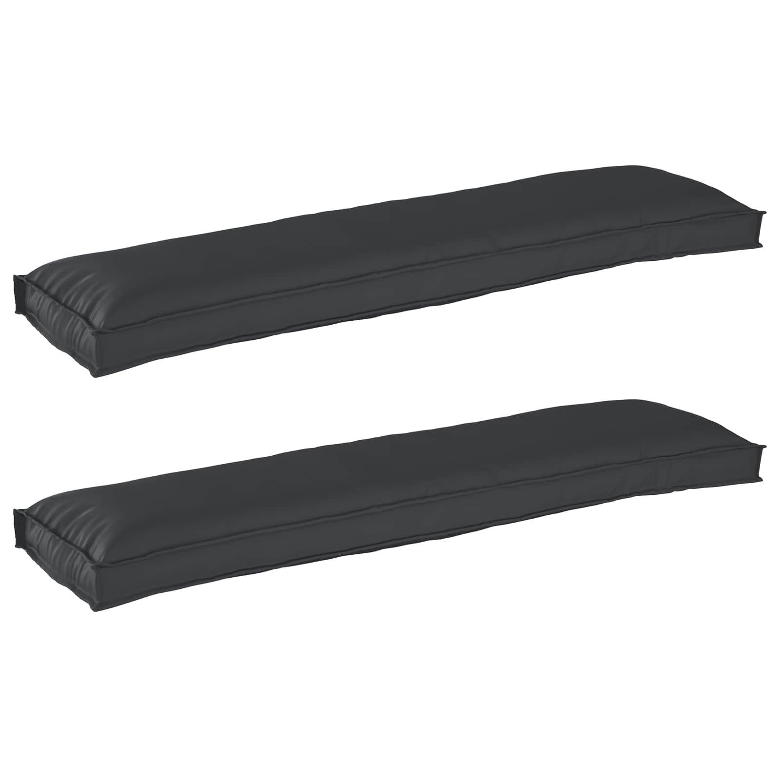 Palettenkissenset 2 pcs Schwarz 150 x 40 x 8 cm Oxford-Stoff