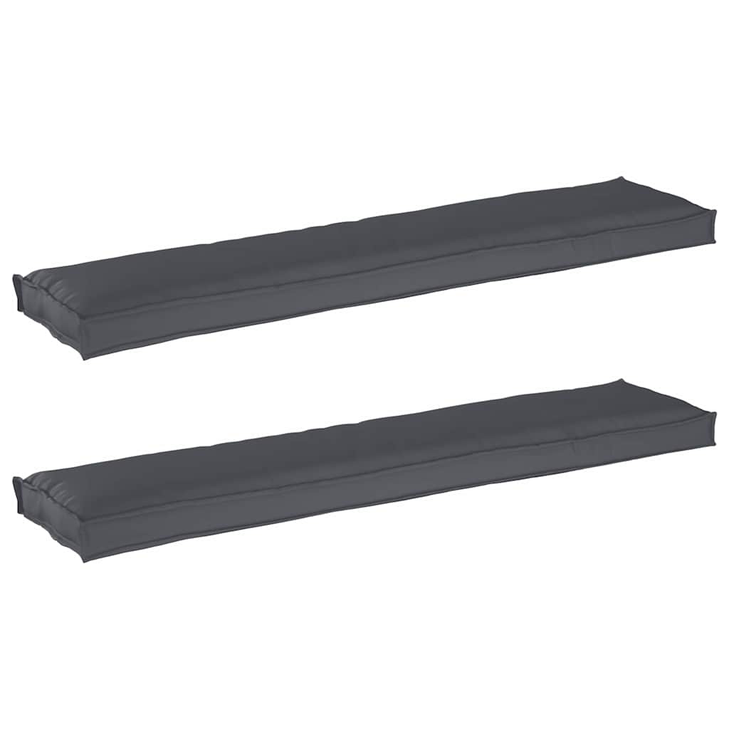 Palettenkissenset 2 pcs Anthrazit 180 x 40 x 8 cm Oxford-Stoff