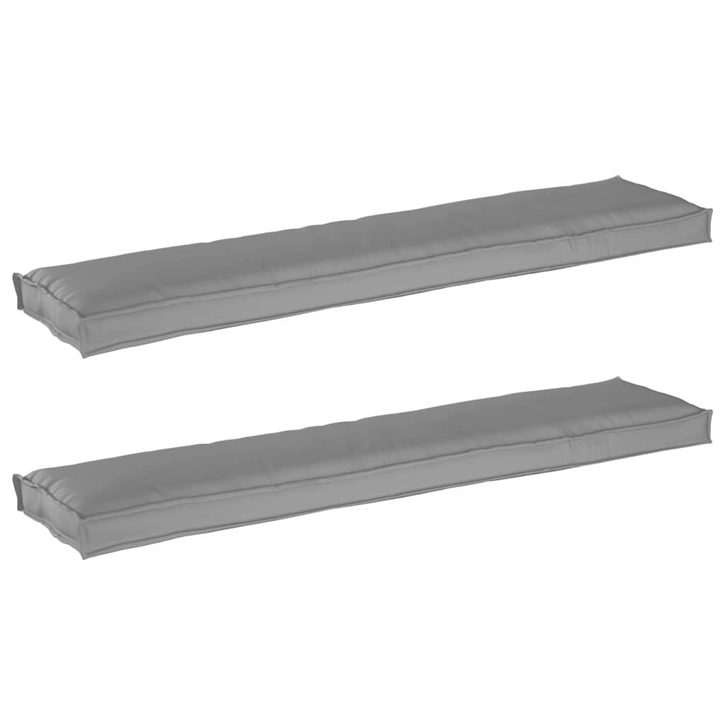 Palettenkissenset 2 pcs Grau 180 x 40 x 8 cm Oxford-Stoff