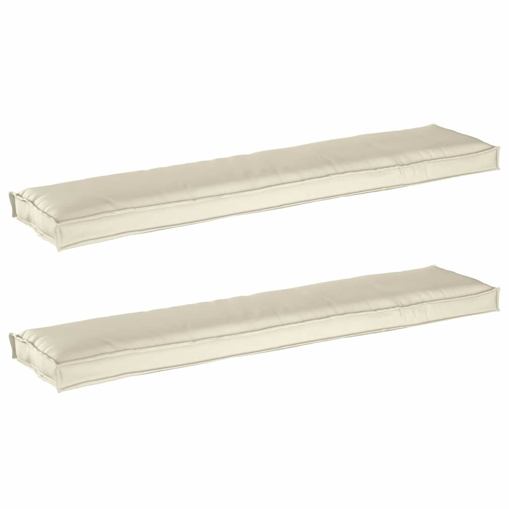 Palettenkissenset 2 pcs Creme 180 x 40 x 8 cm Oxford-Stoff
