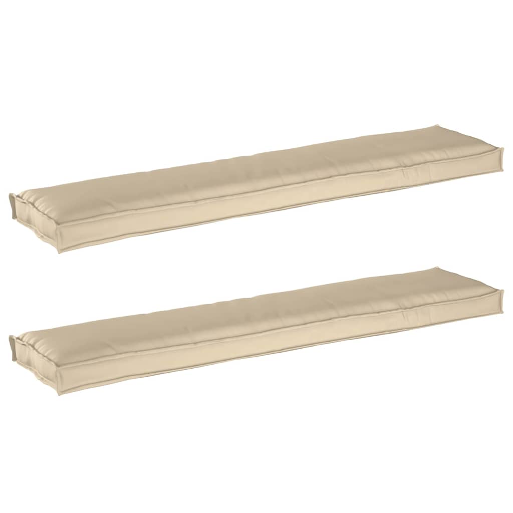 Palettenkissenset 2 pcs Beige 180 x 40 x 8 cm Oxford-Stoff