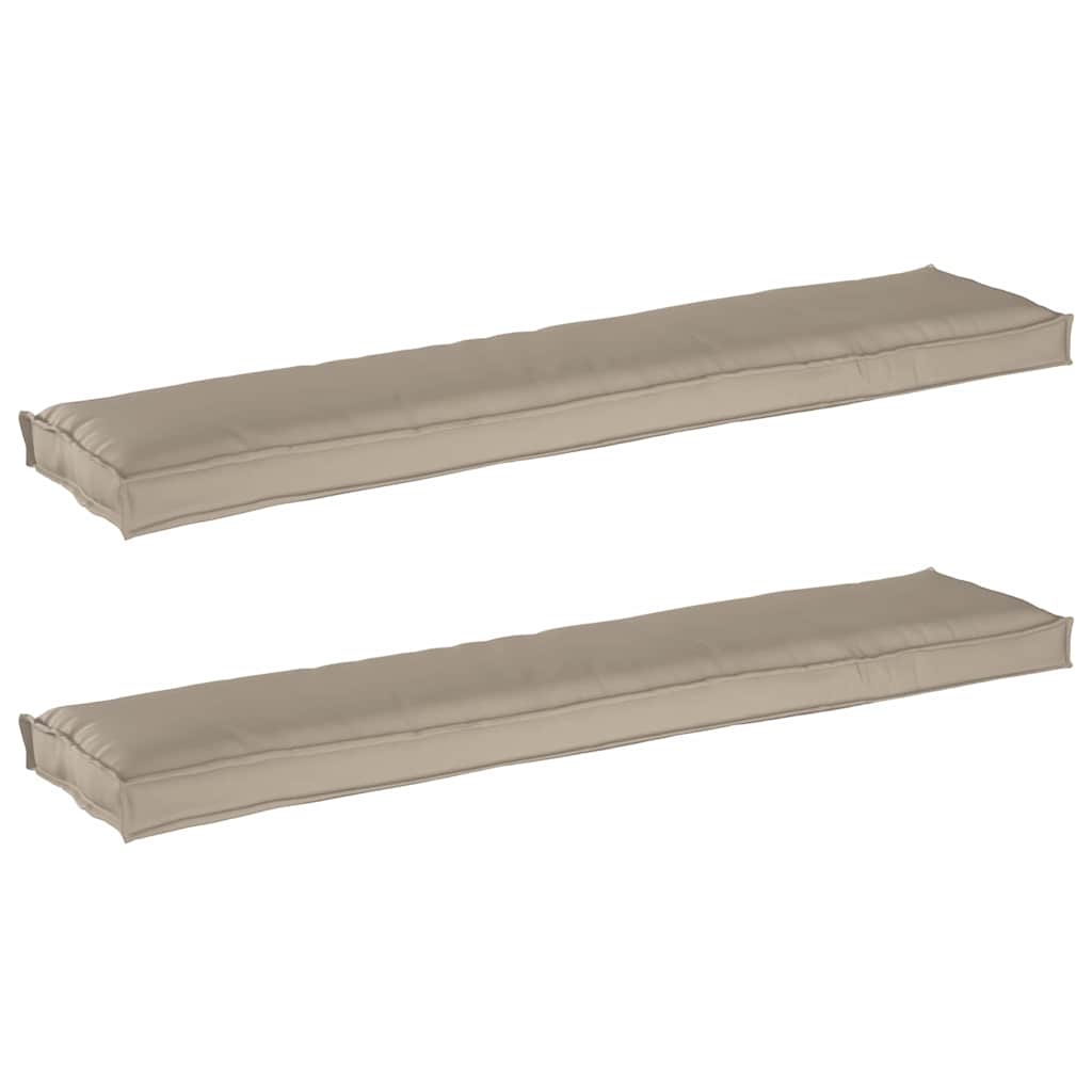 Palettenkissenset 2 pcs Taupe 180 x 40 x 8 cm Oxford-Stoff