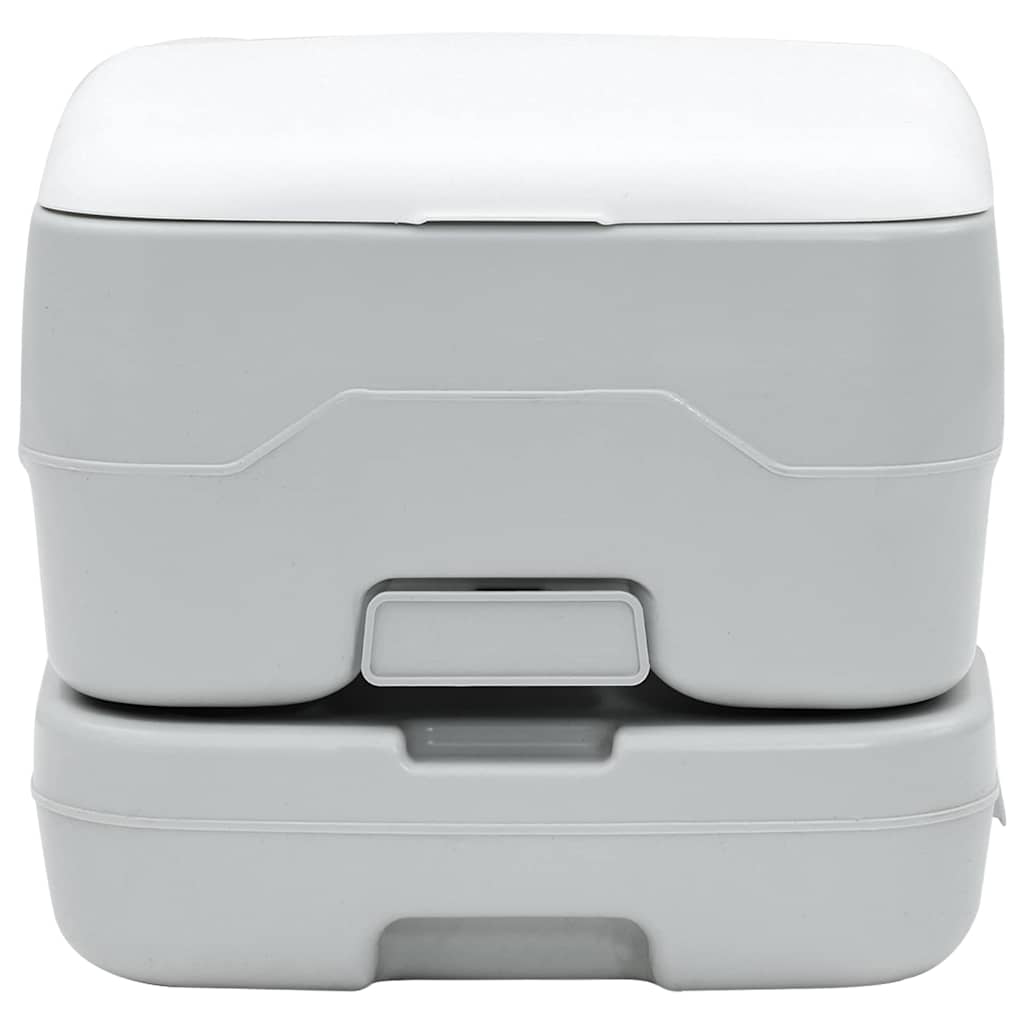 Camping-Toilette Grau und Weiß 41,5 x 36,5 x 30 cm Polyethylen