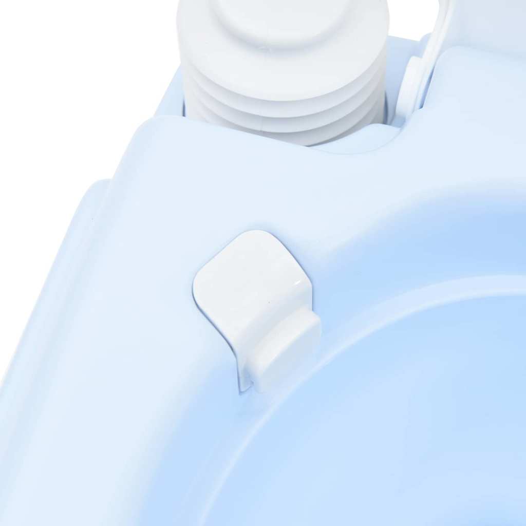 Camping-Toilette Helles Blau und Weiß 41,5 x 36,5 x 30 cm