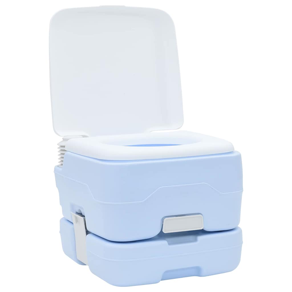 Camping-Toilette Helles Blau und Weiß 41,5 x 36,5 x 30 cm