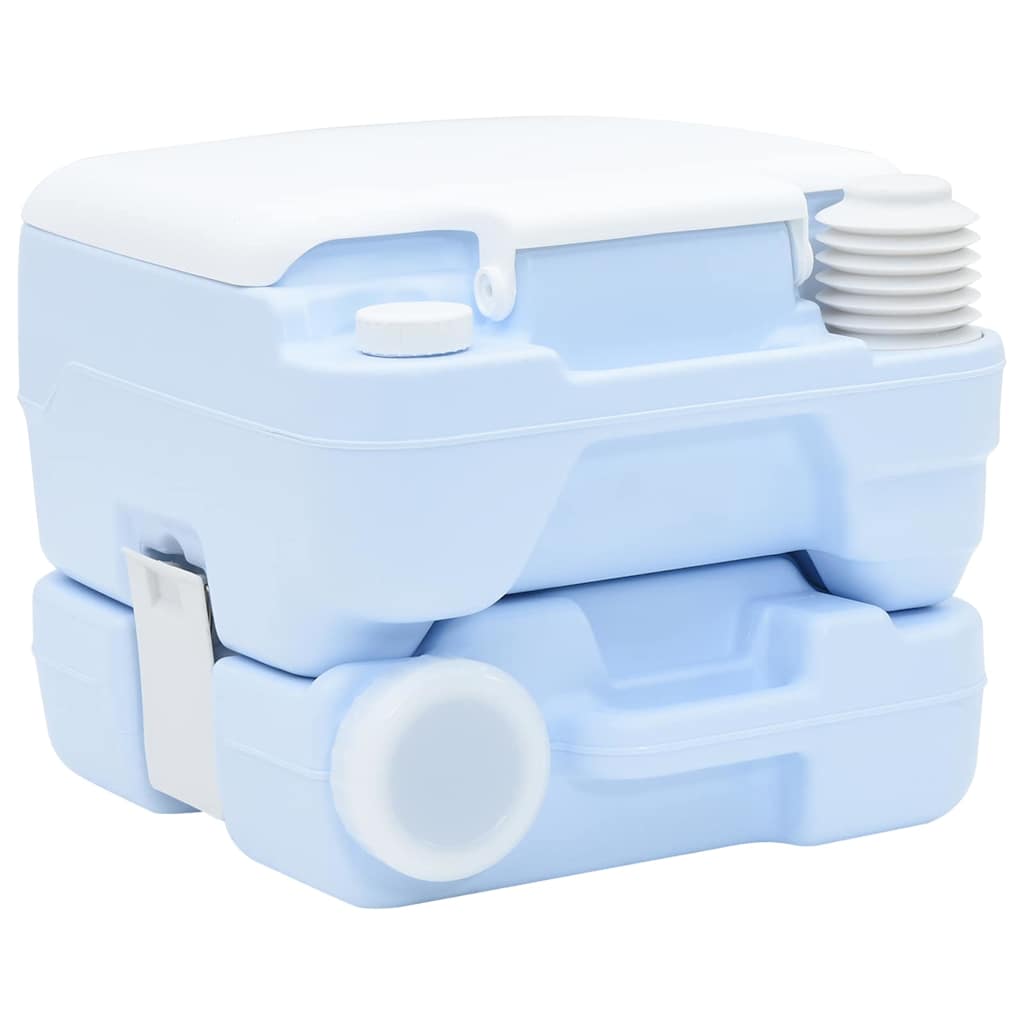 Camping-Toilette Helles Blau und Weiß 41,5 x 36,5 x 30 cm