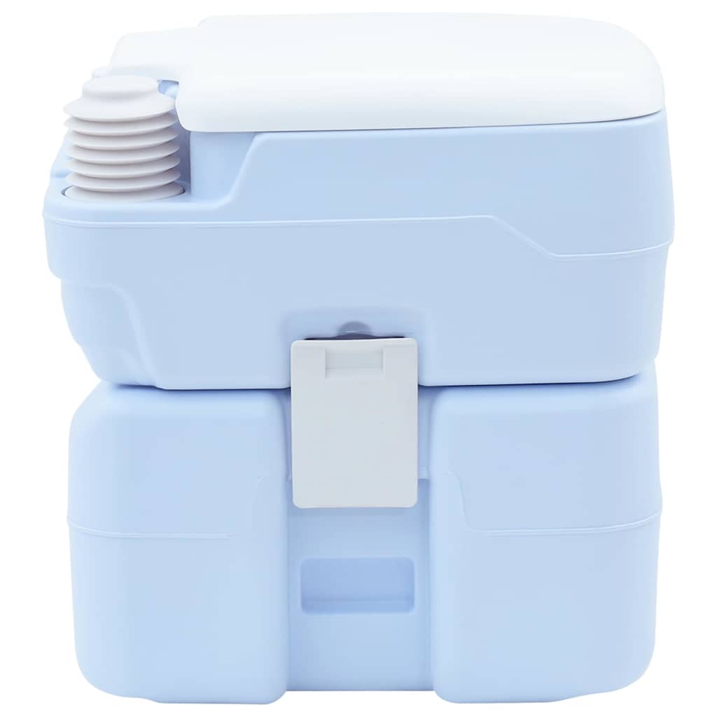 Camping-Toilette Helles Blau und Weiß 41,5 x 36,5 x 42 cm