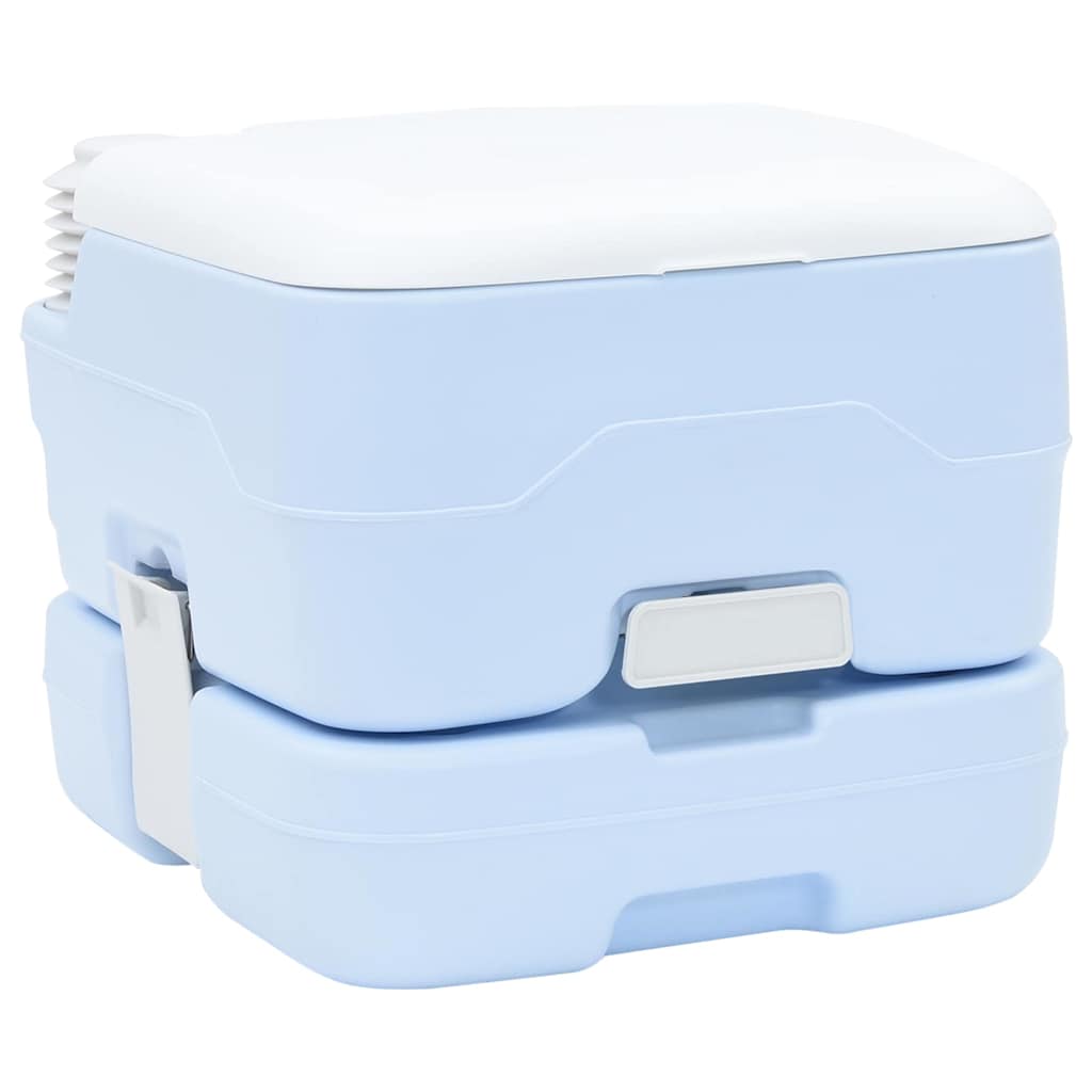 Camping Toiletten-Set 2 pcs Blau und Weiß