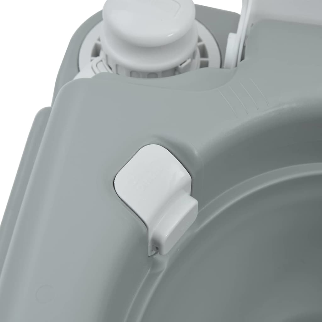Camping-Toilette Grau und Weiß 41,5 x 36,5 x 37,5 cm