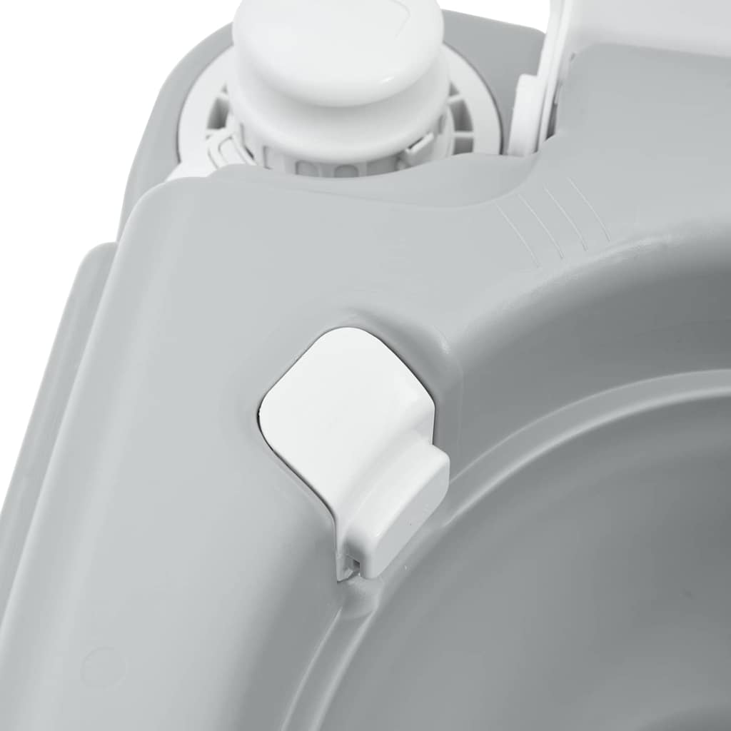 Camping-Toilette Grau und Weiß 41,5 x 36,5 x 30 cm Polyethylen