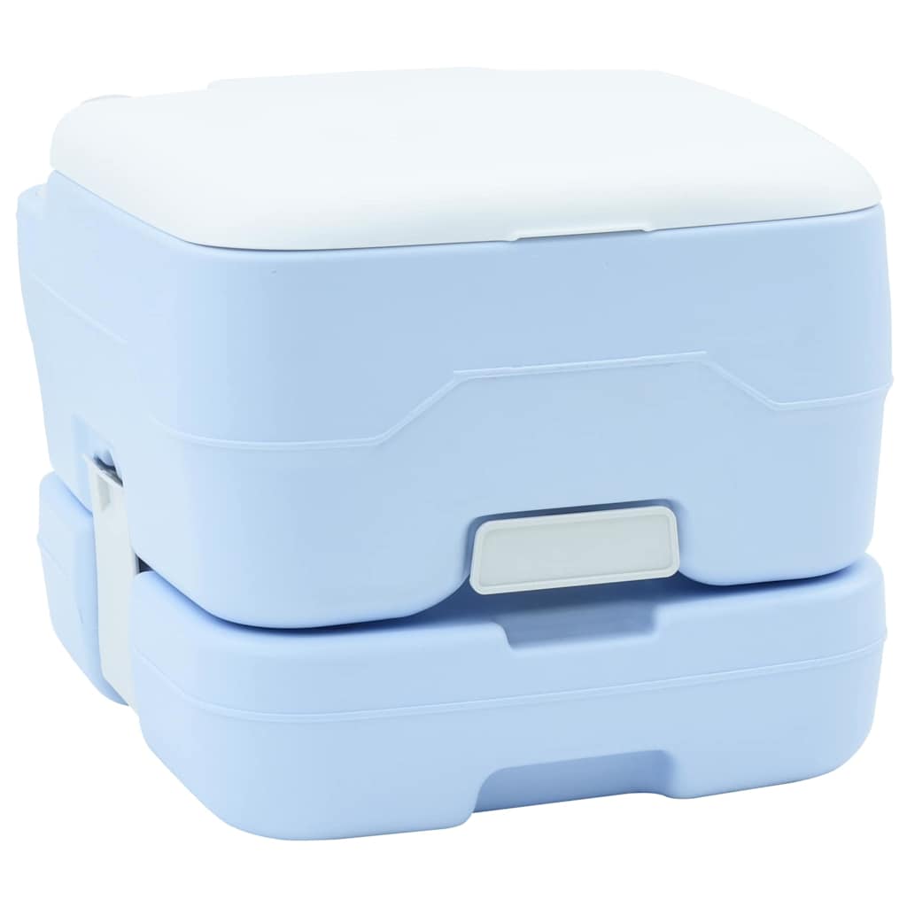 Camping-Toilette Helles Blau und Weiß 41,5 x 36,5 x 30 cm