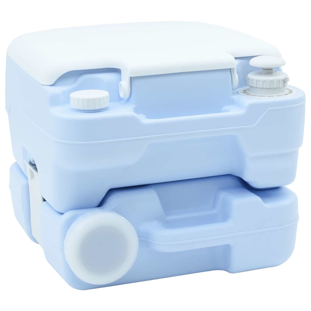Camping-Toilette Helles Blau und Weiß 41,5 x 36,5 x 30 cm