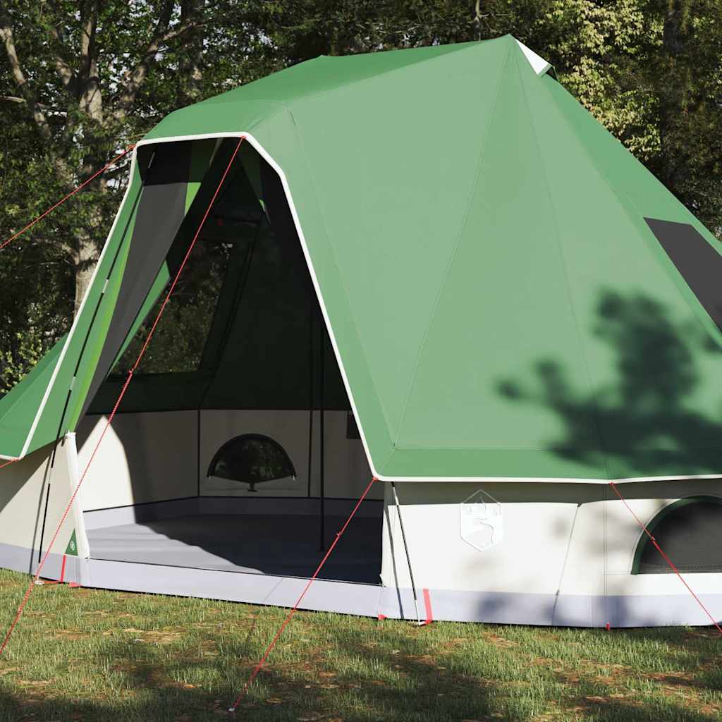 Tipi Zelt mit Dach mit Speicher Grün 466 x 310 x 240 cm Taft