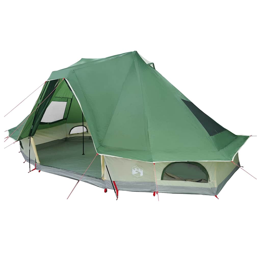 Tipi Zelt mit Dach mit Speicher Grün 466 x 310 x 240 cm Taft