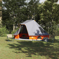 Tipi Zelt mit Dach Grau und Orange 466 x 310 x 240 cm Taft