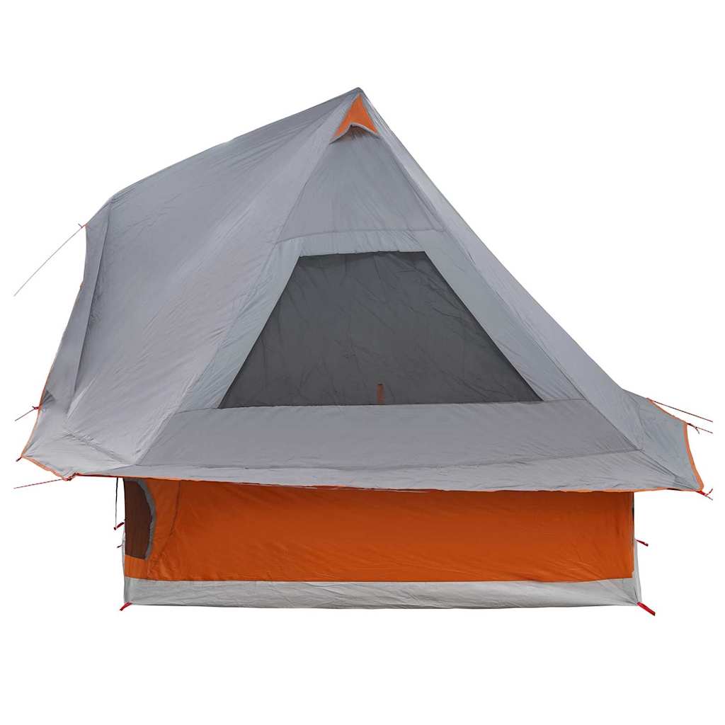 Tipi Zelt mit Dach Grau und Orange 466 x 310 x 240 cm Taft