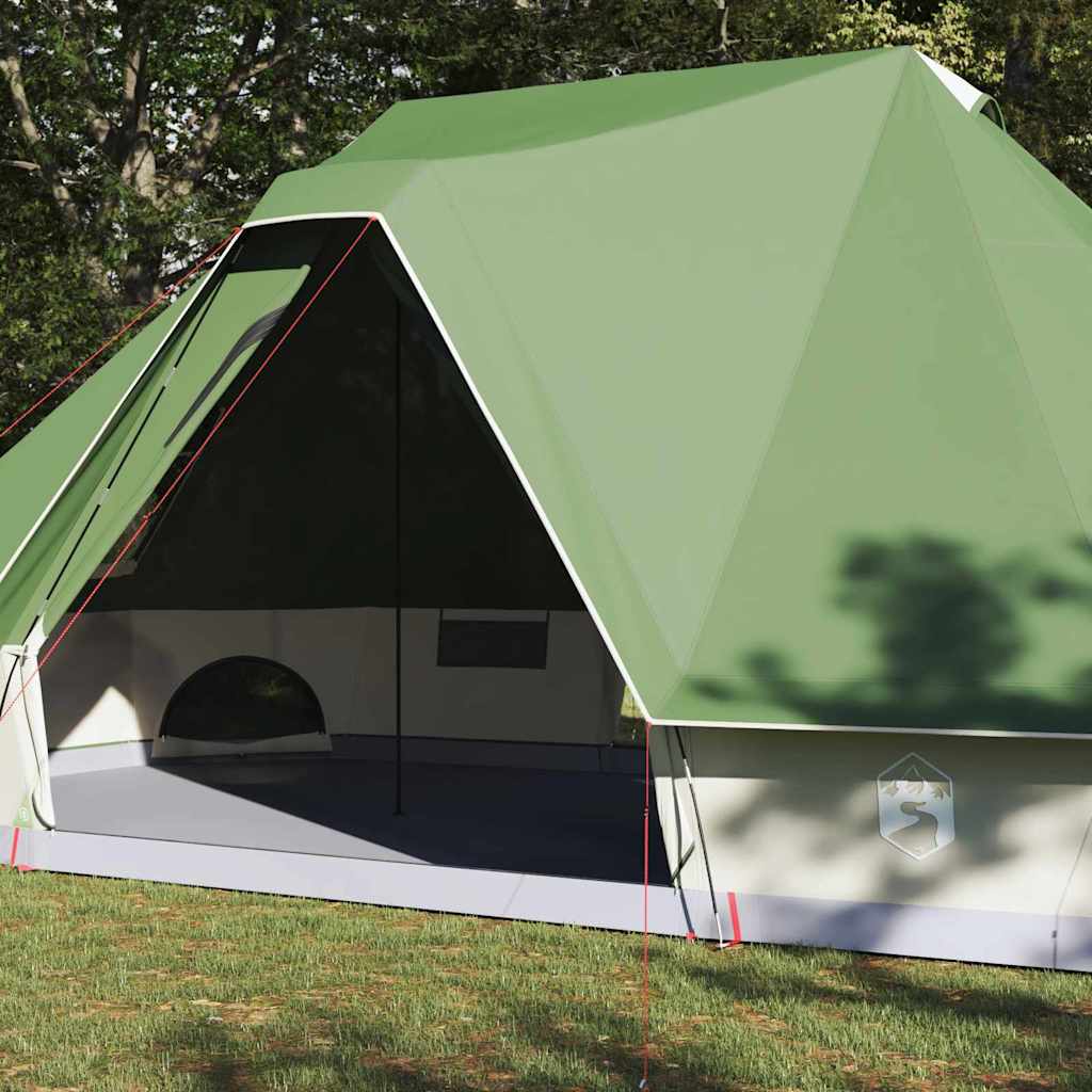 Tipi Zelt mit Dach mit Speicher Grün 680 x 430 x 270 cm Taft