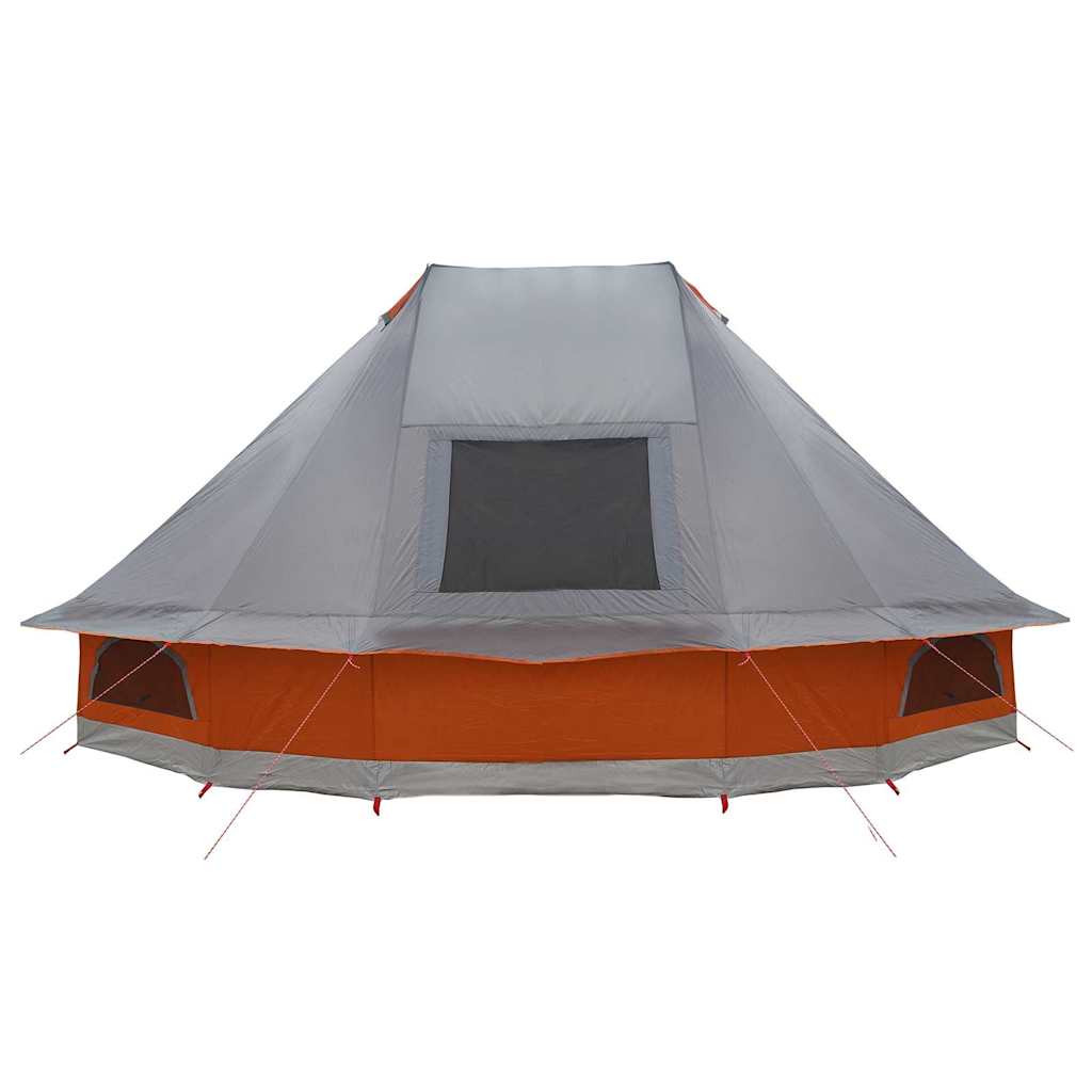 Tipi Zelt mit Dach Grau und Orange 680 x 430 x 270 cm Taft