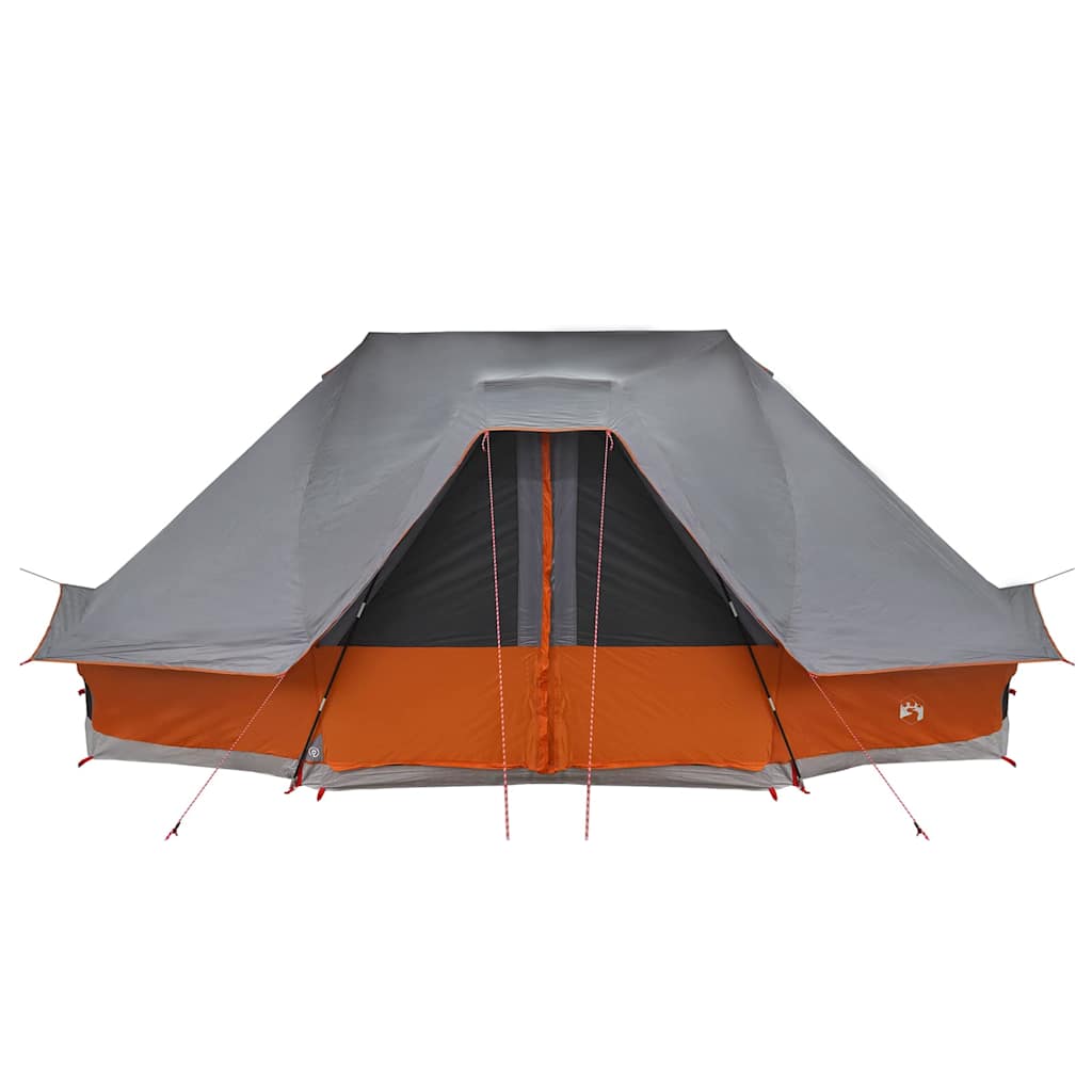 Tipi Zelt mit Dach Grau und Orange 680 x 430 x 270 cm Taft