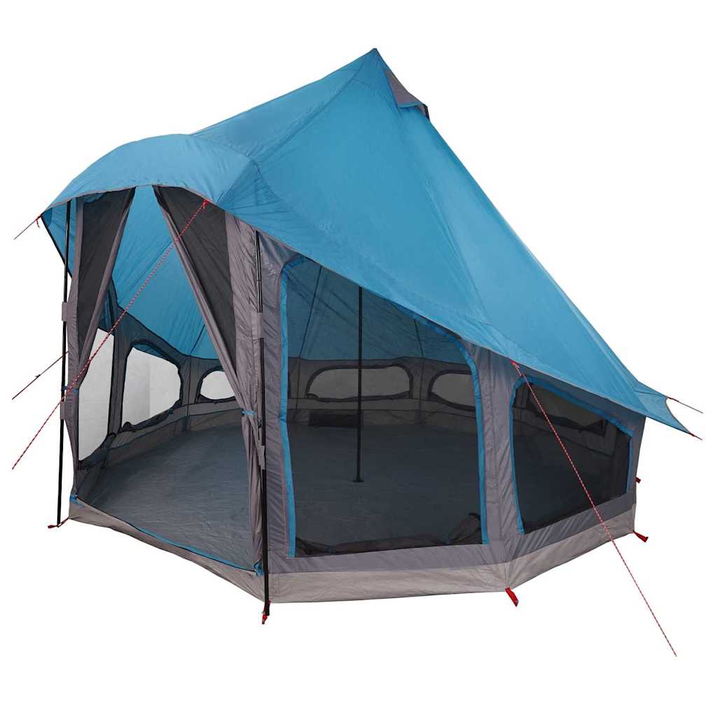 Tipi Zelt mit Dach mit Speicher Blau 404 x 370 x 270 cm Taft