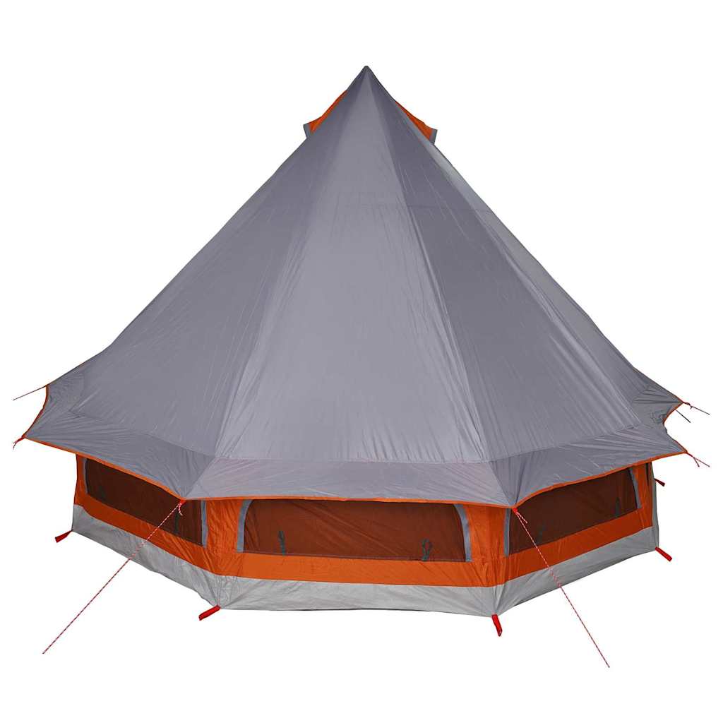 Tipi Zelt mit Dach Grau und Orange 404 x 370 x 270 cm Taft