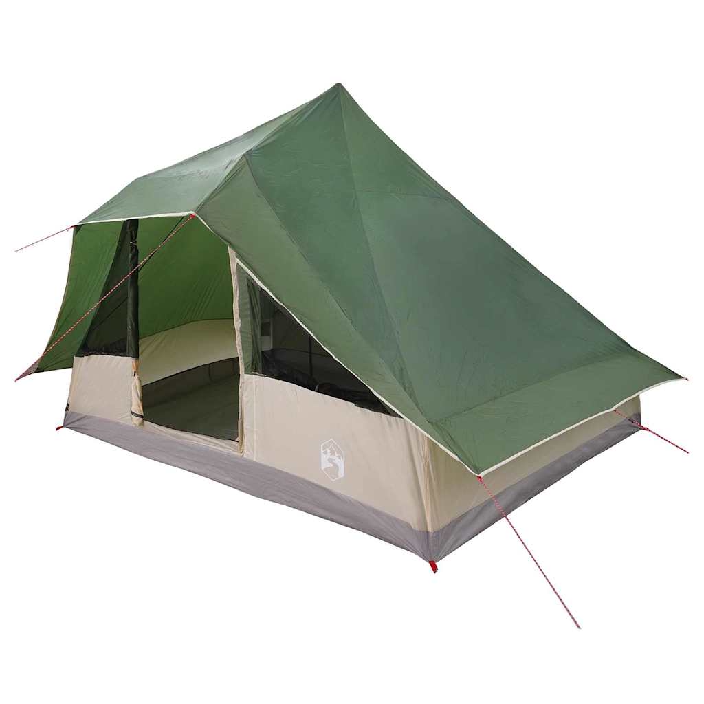 Tipi Zelt mit Dach mit Speicher Grün 364 x 281 x 257 cm Taft