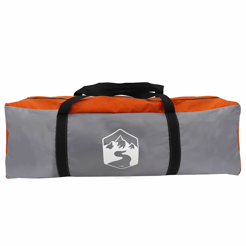 Tipi Zelt mit Dach Grau und Orange 364 x 281 x 257 cm Taft