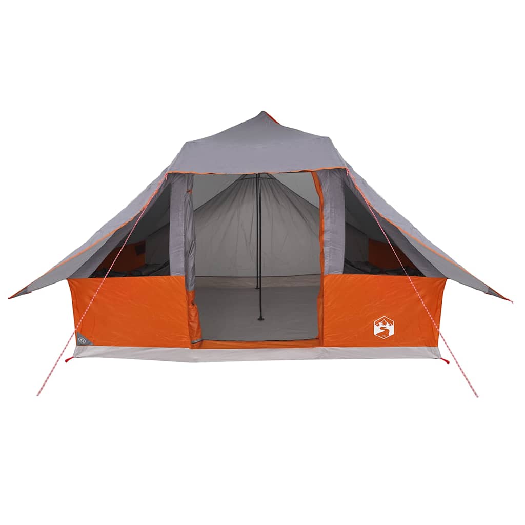 Tipi Zelt mit Dach Grau und Orange 364 x 281 x 257 cm Taft