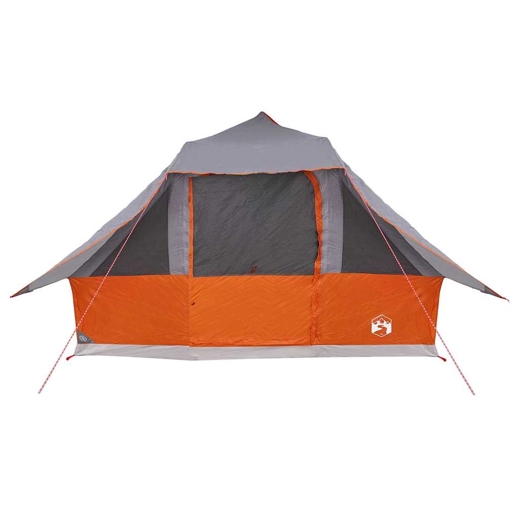 Tipi Zelt mit Dach Grau und Orange 364 x 281 x 257 cm Taft