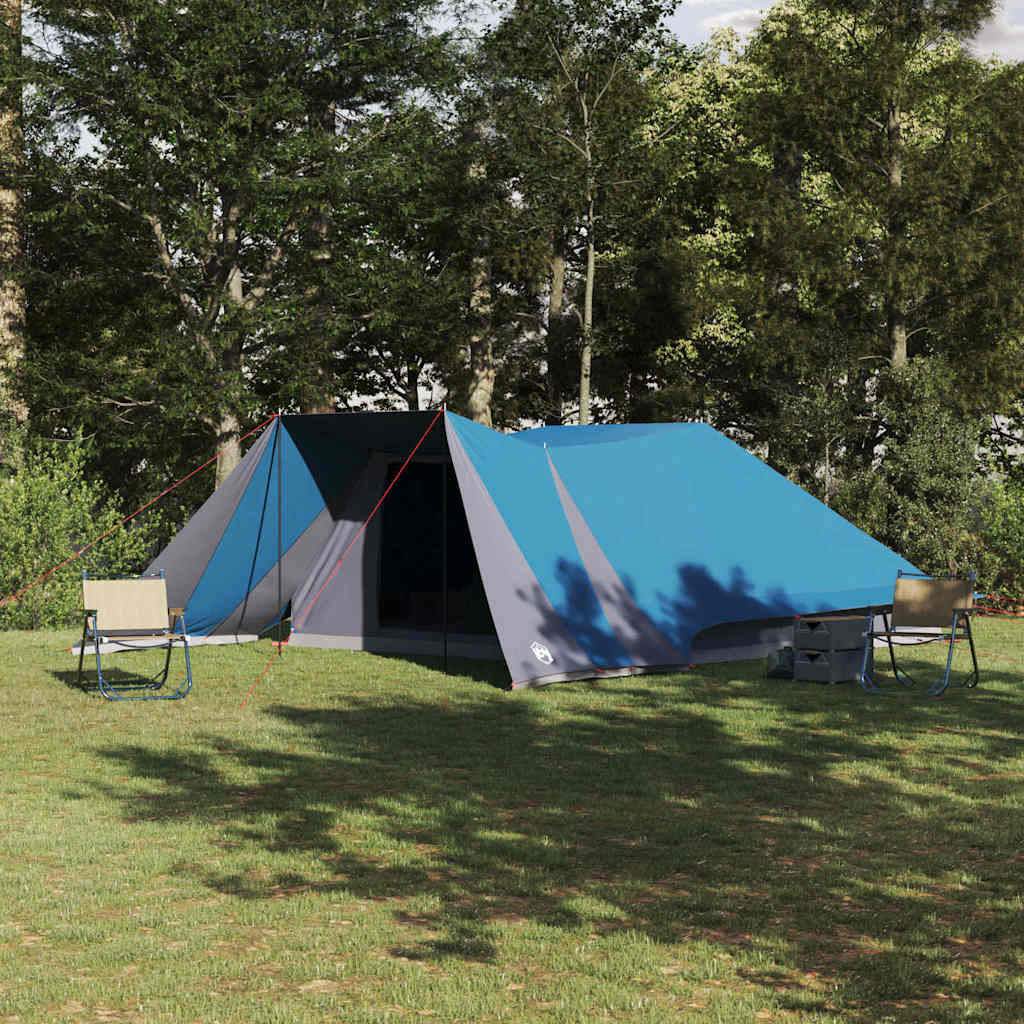 Tipi Zelt mit Dach mit Speicher Blau 660 x 456 x 200 cm Taft