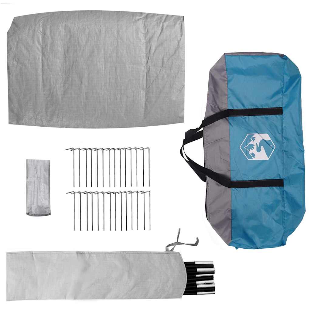 Tipi Zelt mit Dach mit Speicher Blau 400 x 346 x 250 cm Taft