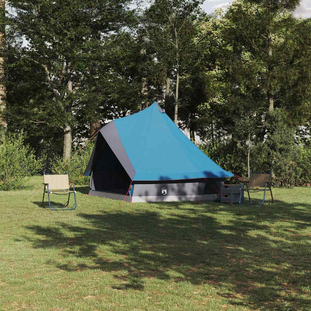 Tipi Zelt mit Dach mit Speicher Blau 400 x 346 x 250 cm Taft