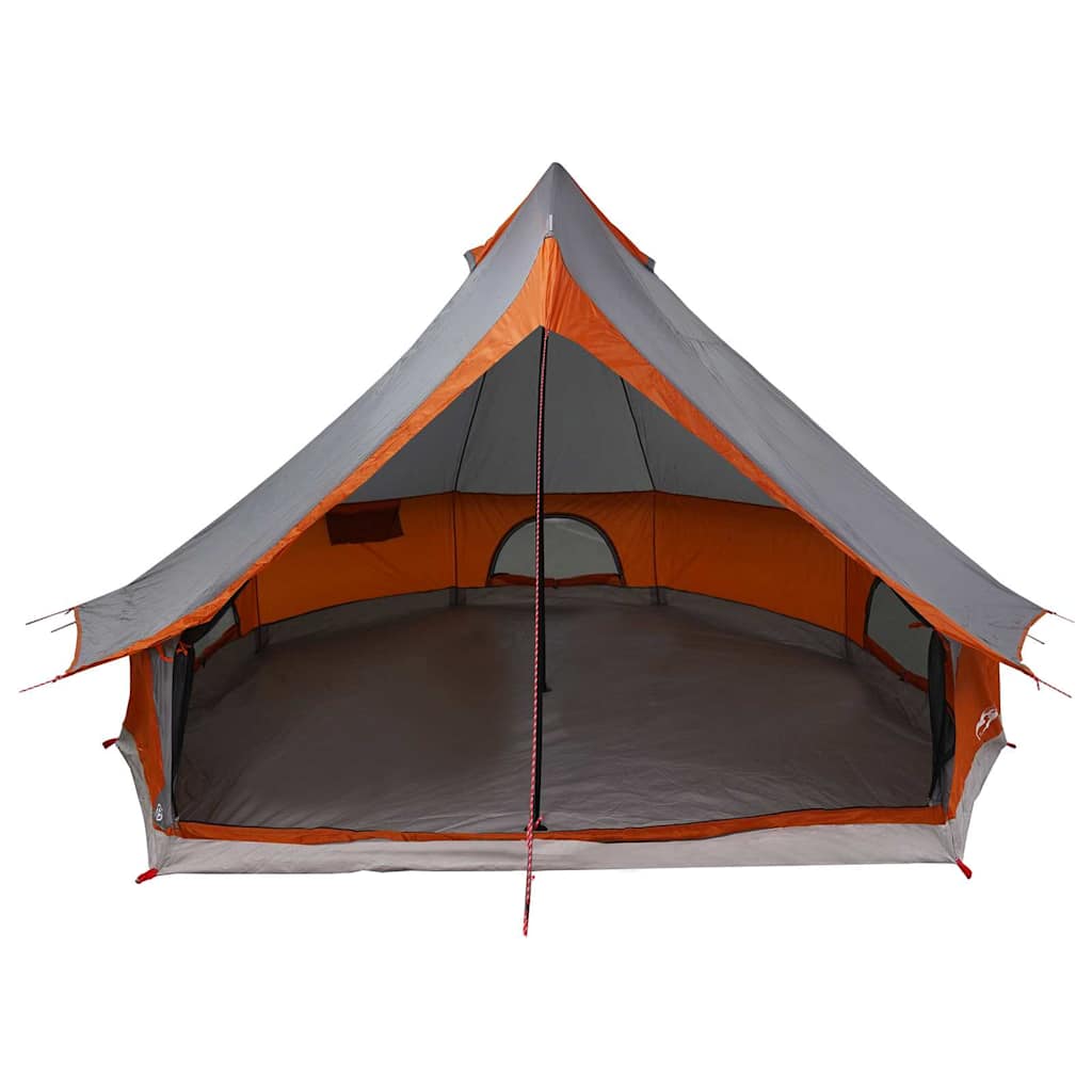 Tipi Zelt mit Dach Grau und Orange 400 x 346 x 250 cm Taft