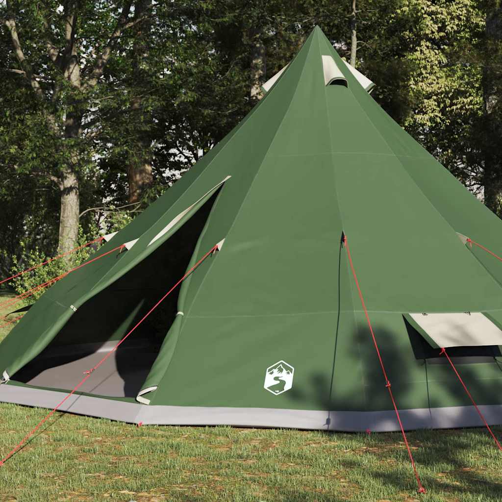 Tipi Zelt mit Dach mit Speicher Grün 560 x 560 x 300 cm Taft
