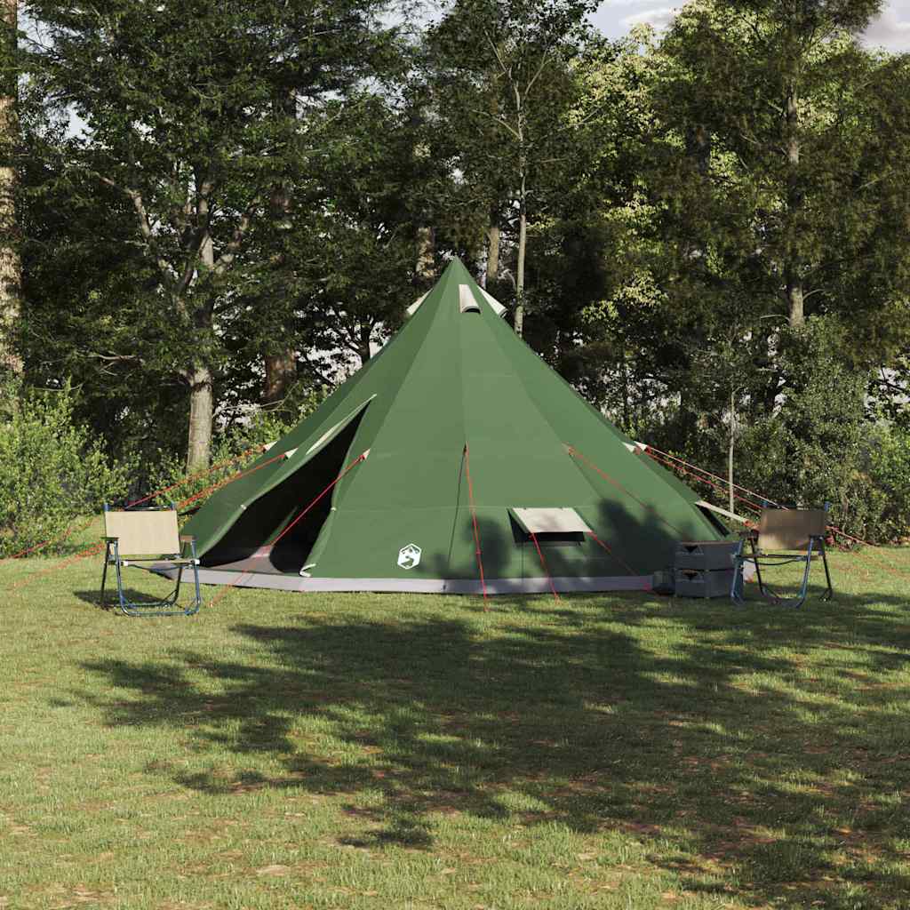 Tipi Zelt mit Dach mit Speicher Grün 560 x 560 x 300 cm Taft