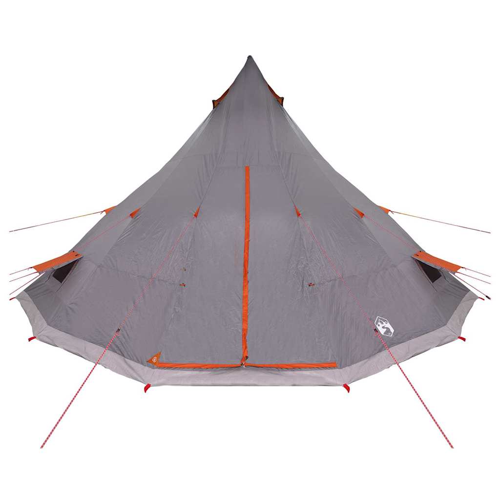 Tipi Zelt mit Dach Grau und Orange 560 x 560 x 300 cm Taft