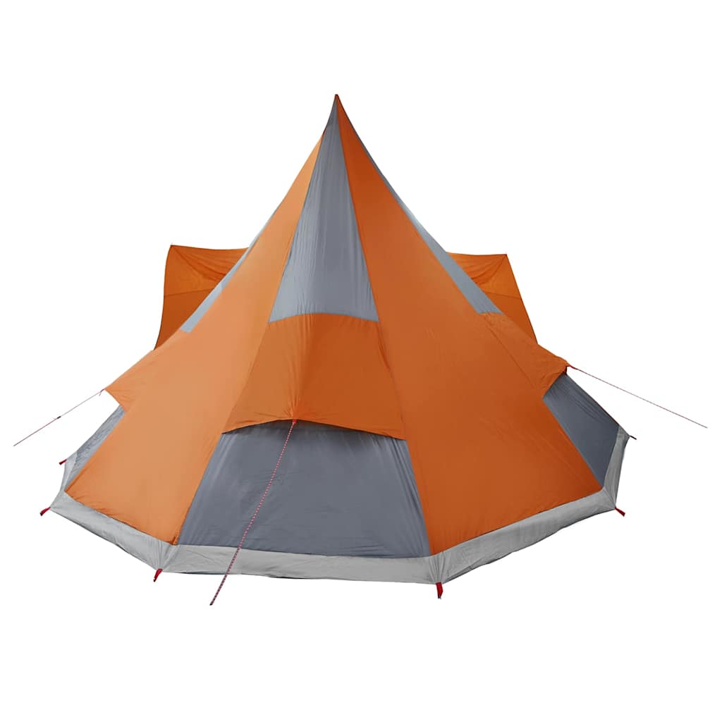 Tipi Zelt mit Dach Grau und Orange 510 x 690 x 330 cm Taft
