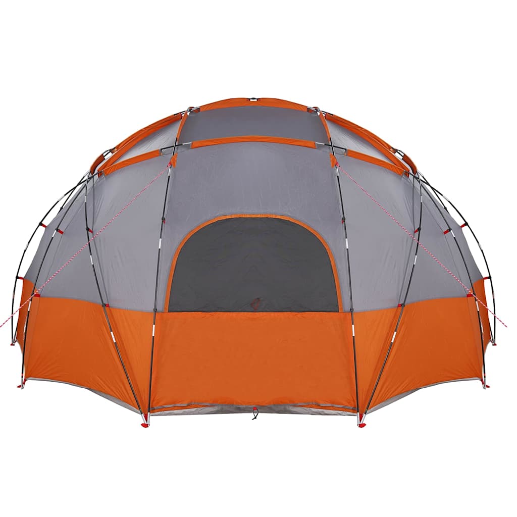 Kuppelzelt mit Dach Grau und Orange 475 x 475 x 235 cm Taft