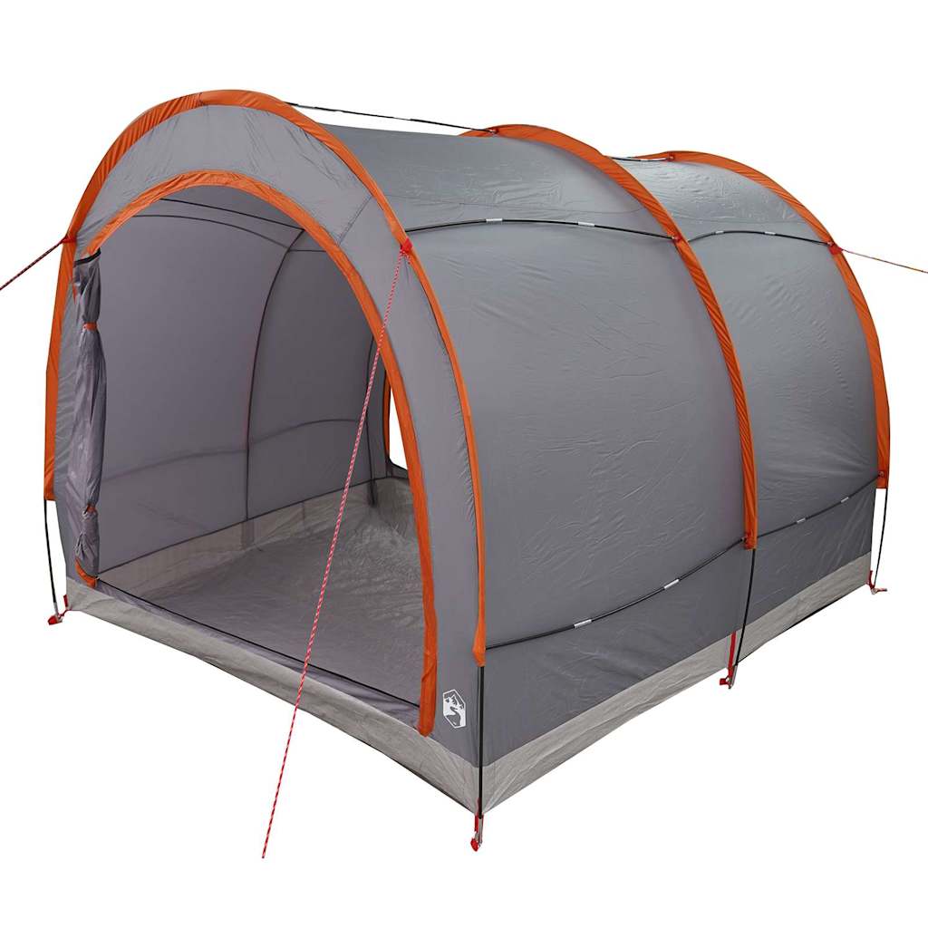 Fahrradgarage mit Dach Grau und Orange 256 x 222 x 182 cm Taft