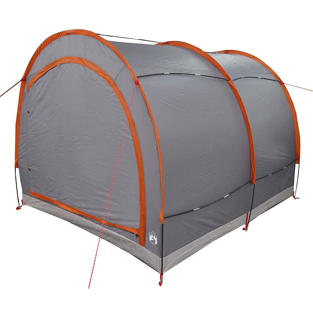 Fahrradgarage mit Dach Grau und Orange 256 x 222 x 182 cm Taft